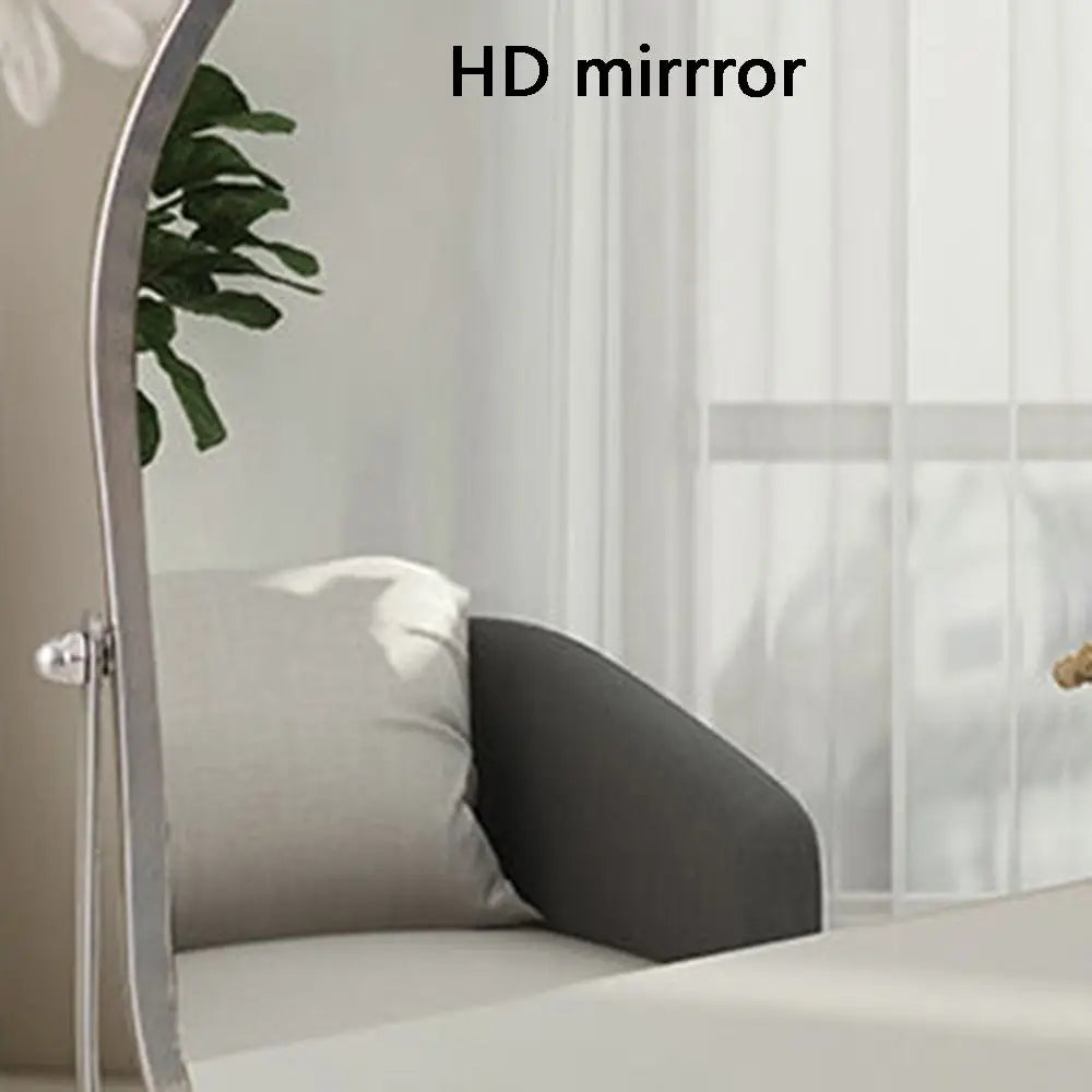 Miroir de maquillage ovale rotatif 360° – Miroir de table design en métal