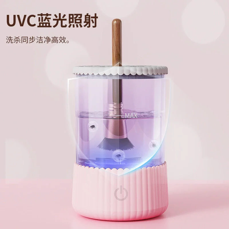 Nettoyeur électrique de pinceaux maquillage USB – Rechargeable – Nettoyage automatique & séchage rapide