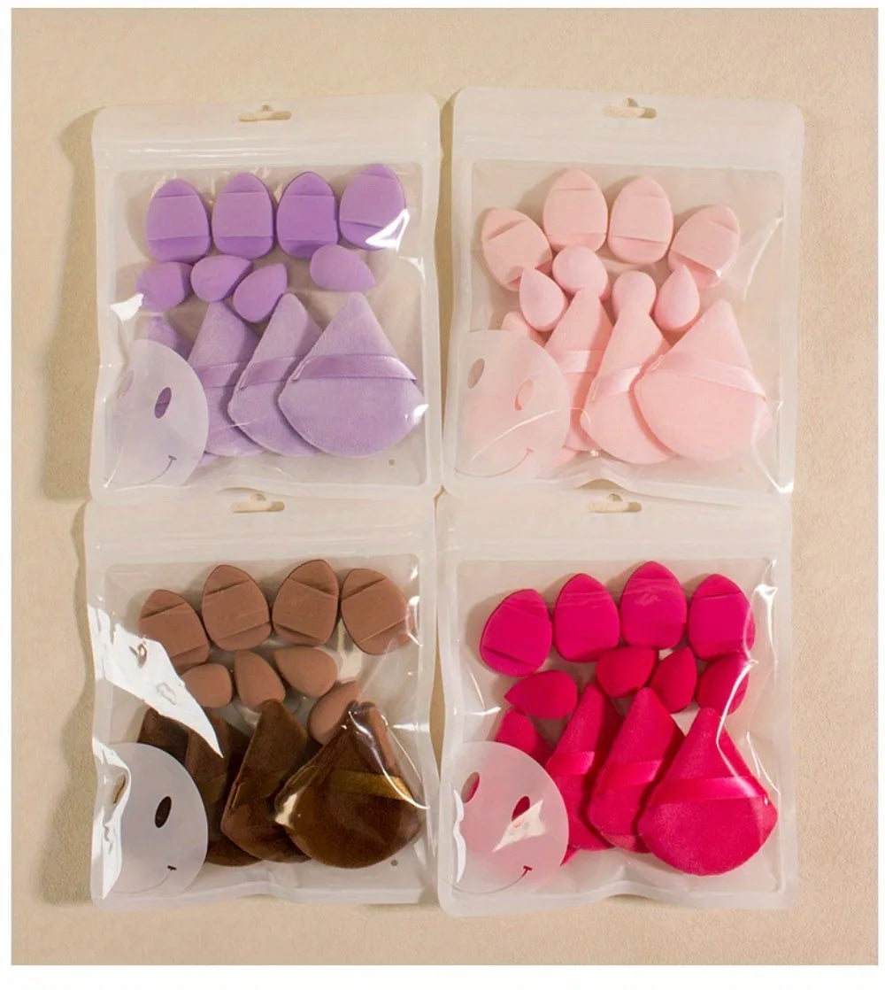 Lot de 12 éponges maquillage professionnelles – Beauty blender fond de teint & correcteur