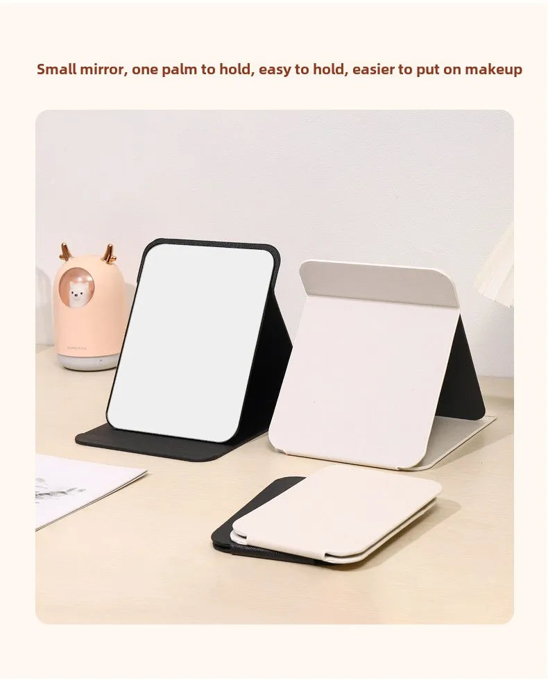Miroir de maquillage pliable portable – Miroir de table compact sans éclairage