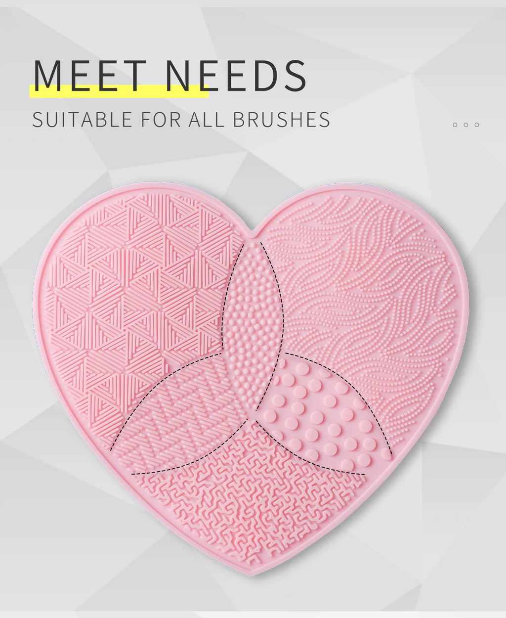 Tapis nettoyeur pinceaux maquillage en silicone – Pad de nettoyage avec ventouse – Nettoyage manuel précis