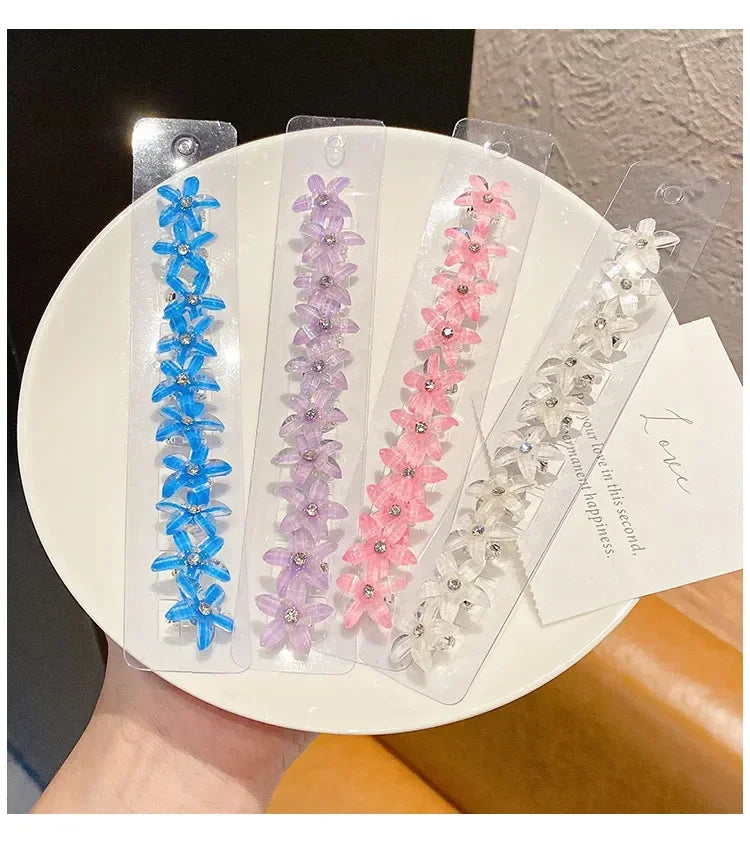 Lot de 10 mini pinces cheveux fleurs – Barrettes décoratives pour fille