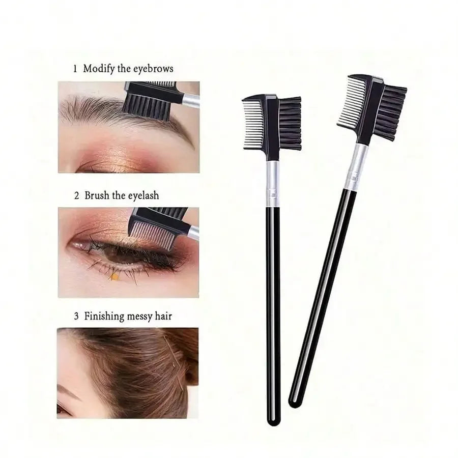 Kit sourcils & cils 11-en-1 – Recourbe-cils professionnel + brosses, peigne séparateur & accessoires