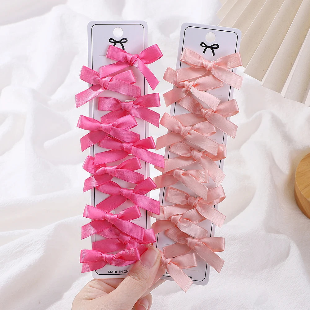 Lot de 10 mini pinces nœuds– Barrettes cheveux fille style ballet