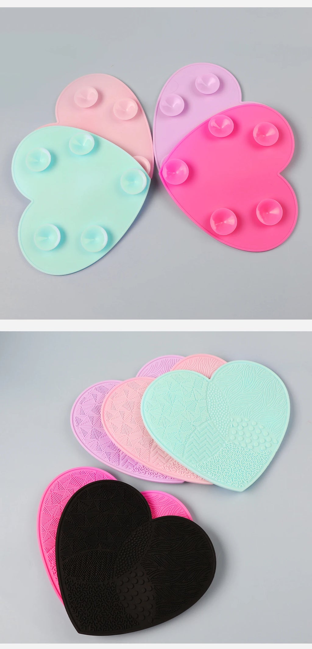Tapis nettoyeur pinceaux maquillage en silicone – Pad de nettoyage avec ventouse – Nettoyage manuel précis