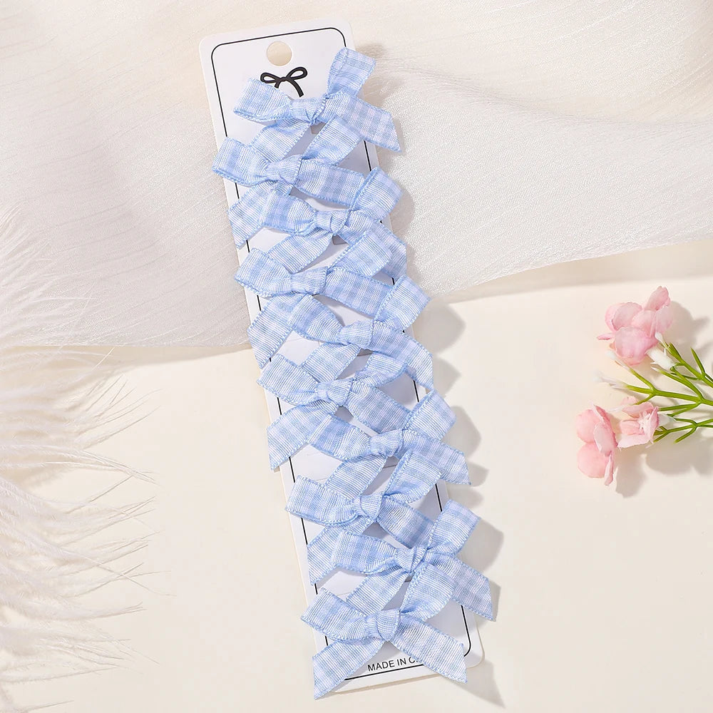 Lot de 10 mini pinces nœuds– Barrettes cheveux fille style ballet