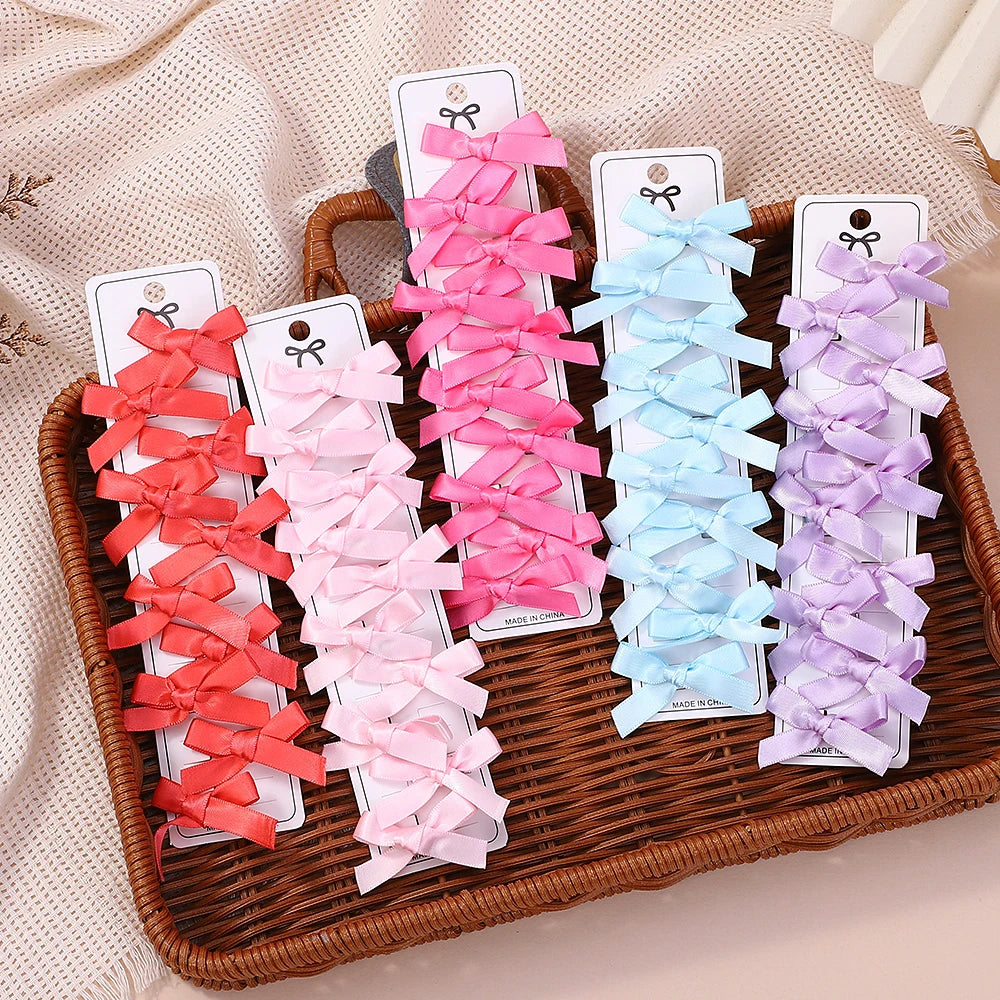Lot de 10 mini pinces nœuds– Barrettes cheveux fille style ballet