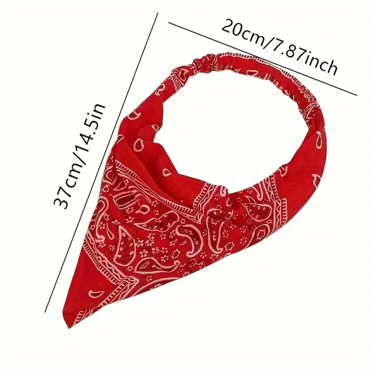 Bandeau triangle rétro style bandana – Headband tissu respirant femme