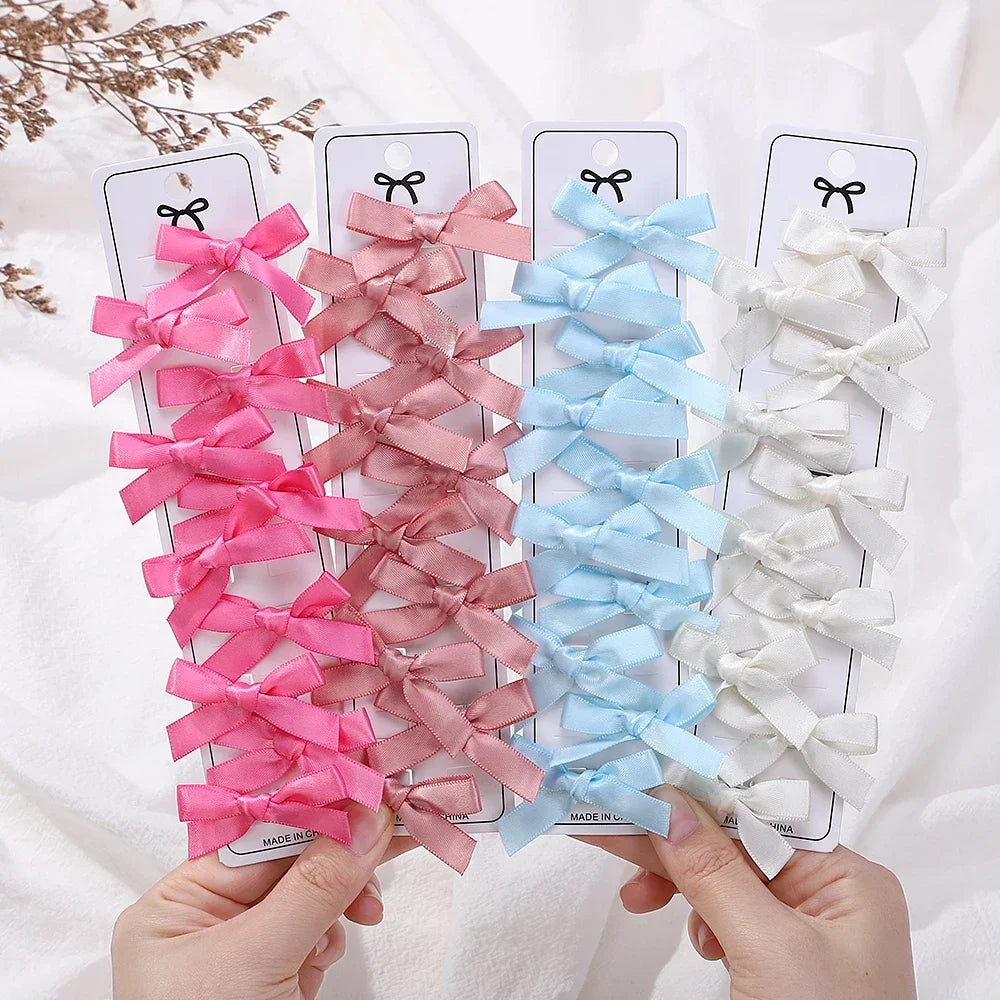 Lot de 10 mini pinces nœuds– Barrettes cheveux fille style ballet
