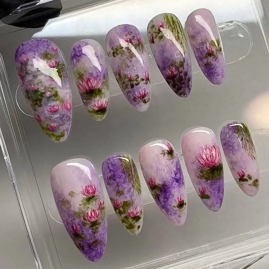24 Faux ongles press-on design – Capsules ongulaires élégantes, plusieurs formes et styles