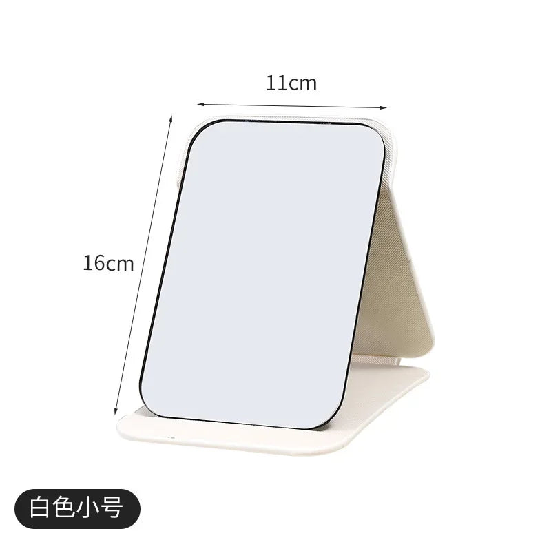 Miroir de maquillage pliable portable – Miroir de table compact sans éclairage