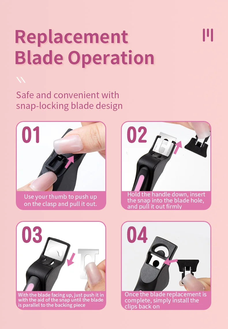 Coupe-ongles en U pour faux ongles – Coupe précise et réglable pour manucure