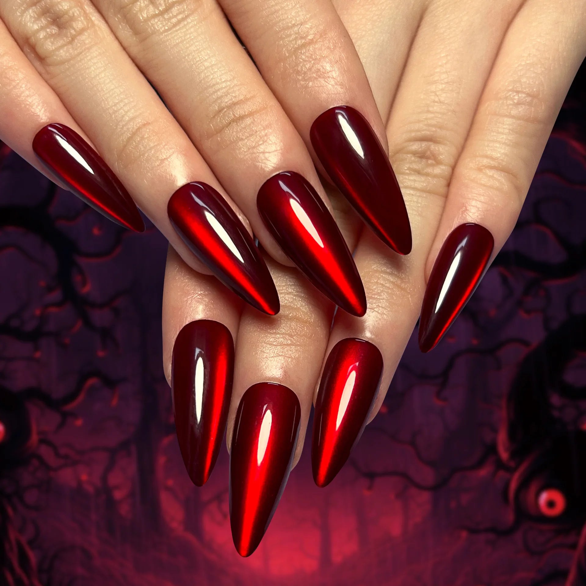 Faux ongles press-on noirs design artistique – Motifs graphiques, effet 3D, style audacieux