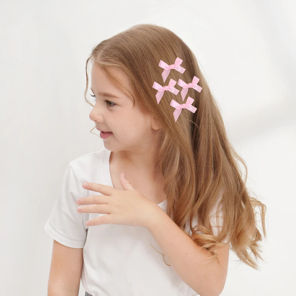 Lot de 10 mini pinces nœuds– Barrettes cheveux fille style ballet