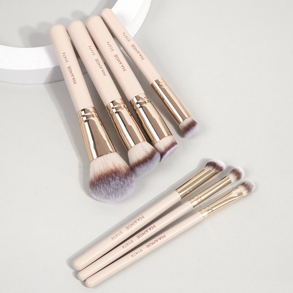 Set de 7 pinceaux maquillage MAANGE – Fond de teint, poudre, blush & correcteur