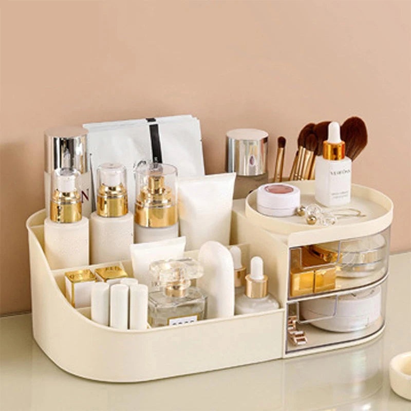 Organisateur de maquillage avec tiroirs – Boîte de rangement cosmétique élégante et fonctionnelle