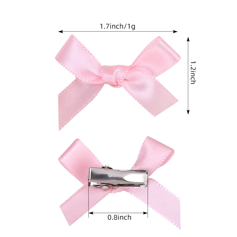 Lot de 10 mini pinces nœuds– Barrettes cheveux fille style ballet