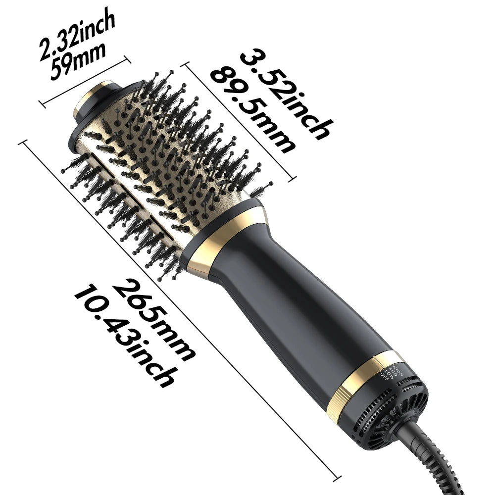 Brosse soufflante 4-en-1 ionique – Sèche-cheveux brosse ovale pour lisser, sécher et volumiser