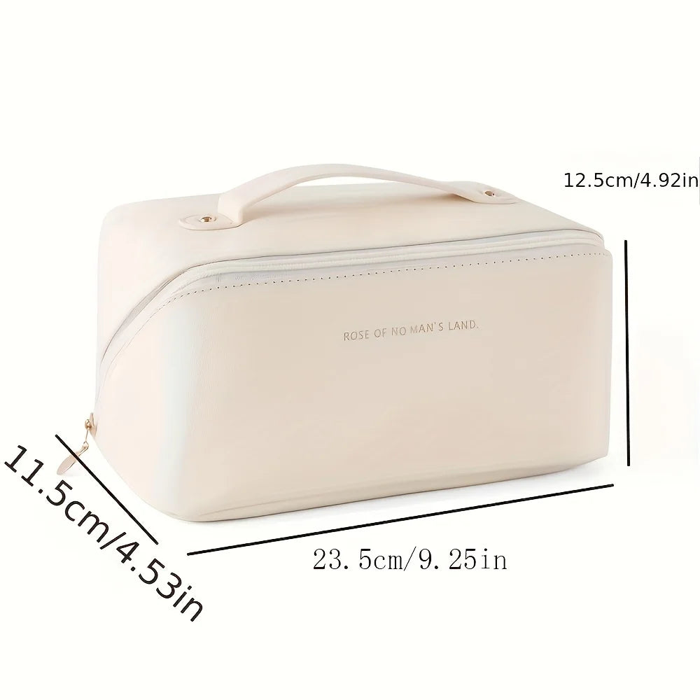 Trousse de maquillage organiseur femme – Pochette cosmétique élégante grande capacité, rangement compartimenté