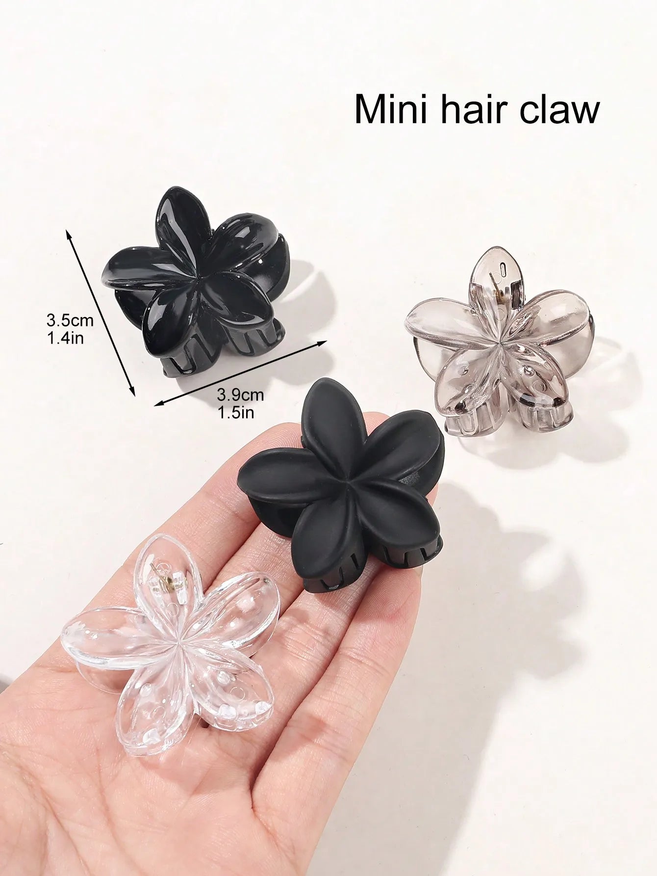 Lot de 4 pinces crabes fleurs multicolores – Accessoires cheveux antidérapants femme & fille