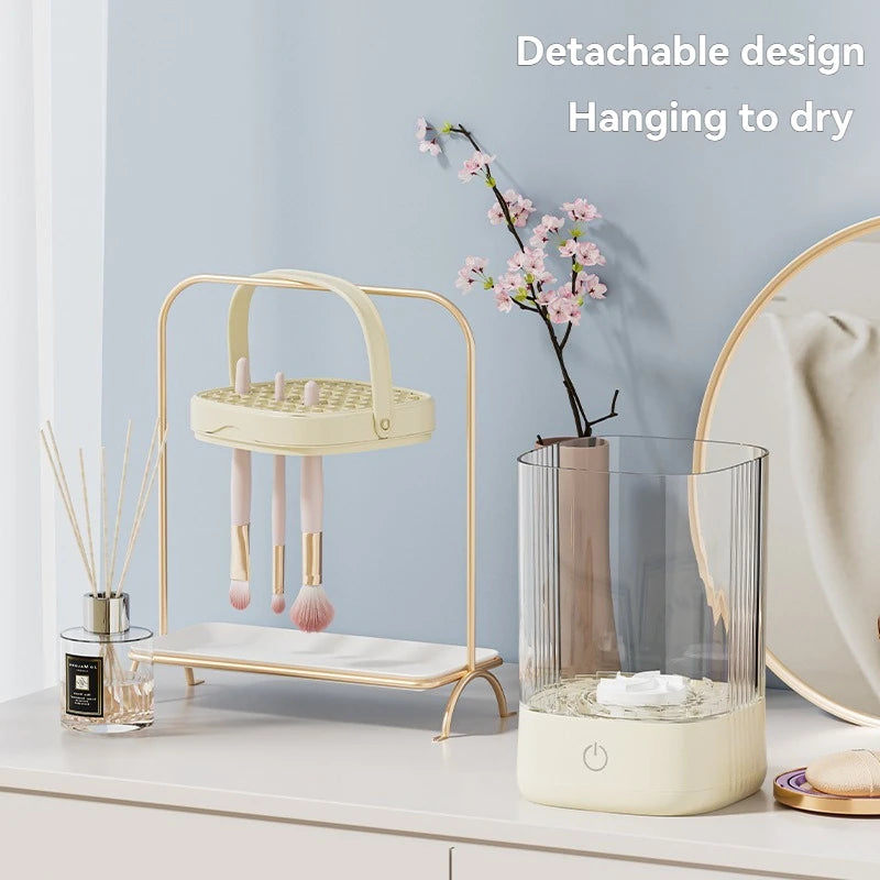 Nettoyeur électrique de pinceaux maquillage USB – Rechargeable – Nettoyage automatique & séchage rapide