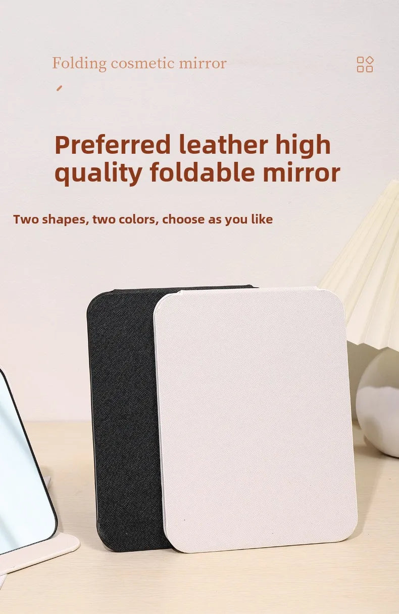 Miroir de maquillage pliable portable – Miroir de table compact sans éclairage