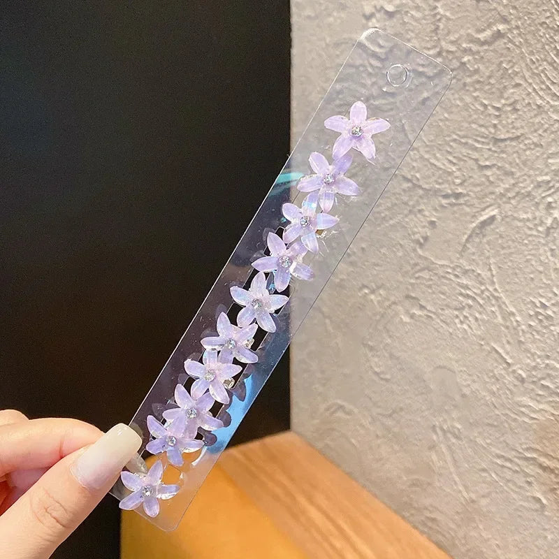 Lot de 10 mini pinces cheveux fleurs – Barrettes décoratives pour fille