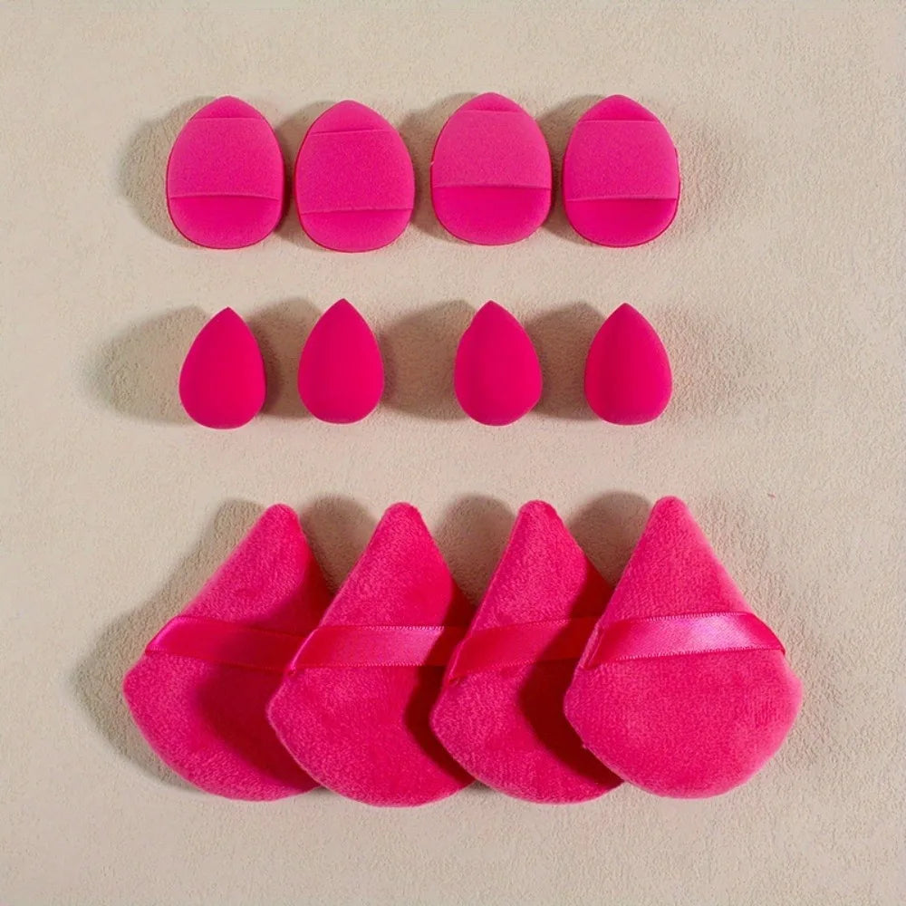 Lot de 12 éponges maquillage professionnelles – Beauty blender fond de teint & correcteur