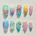Faux ongles press-on 3D design – Capsules ongulaires effet relief, plusieurs styles