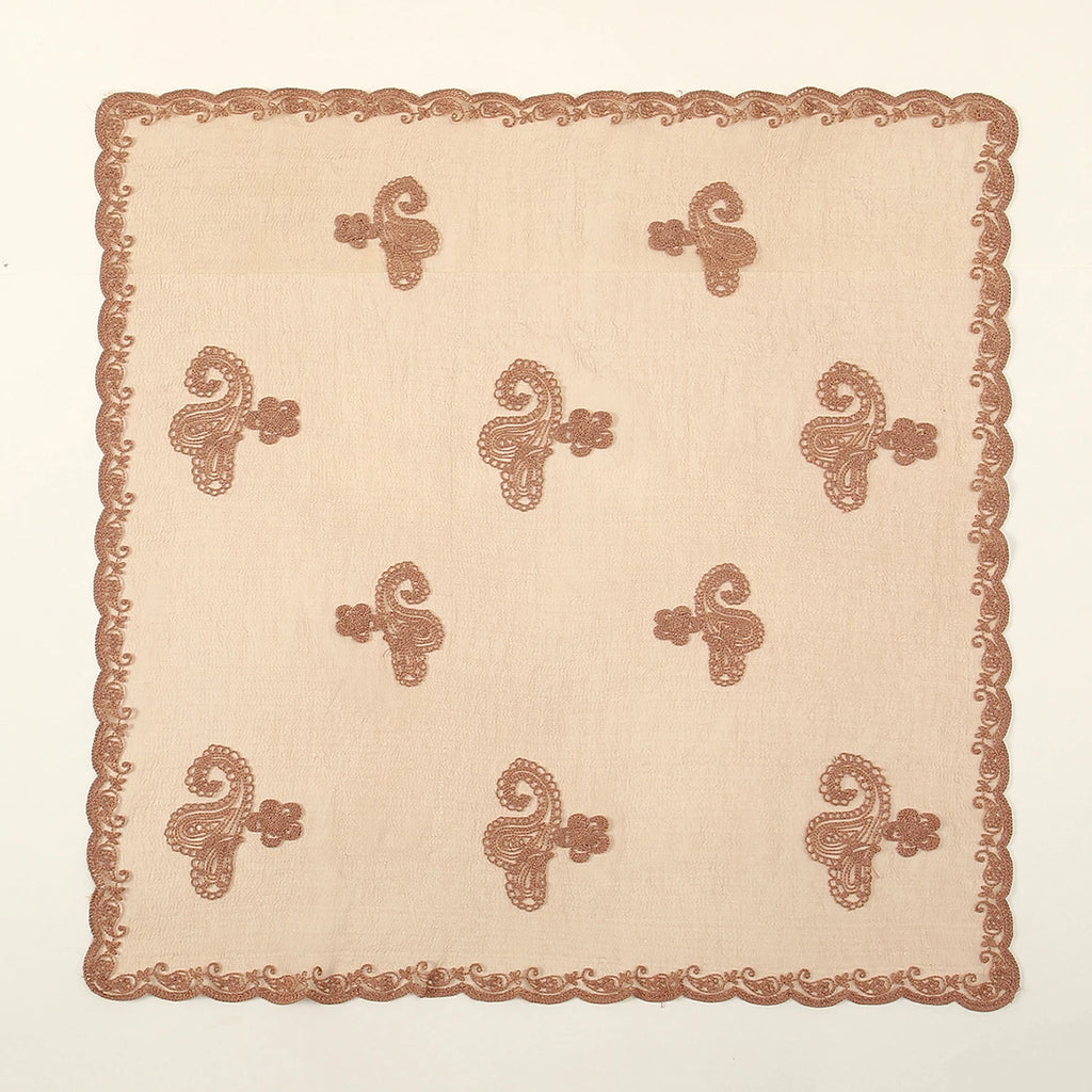 Foulard bandana carré en dentelle paisley – Écharpe légère et élégante femme