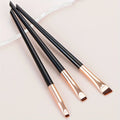 Set de 3 pinceaux maquillage précision – Eyeliner & sourcils biseautés