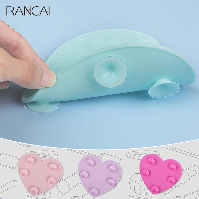 Tapis nettoyeur pinceaux maquillage en silicone – Pad de nettoyage avec ventouse – Nettoyage manuel précis