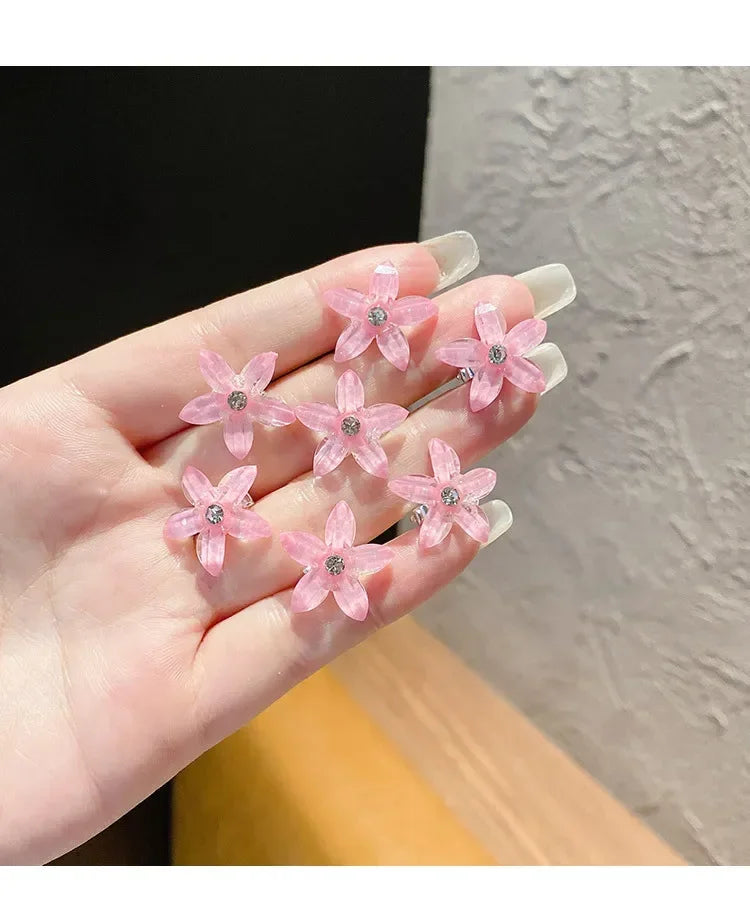 Lot de 10 mini pinces cheveux fleurs – Barrettes décoratives pour fille