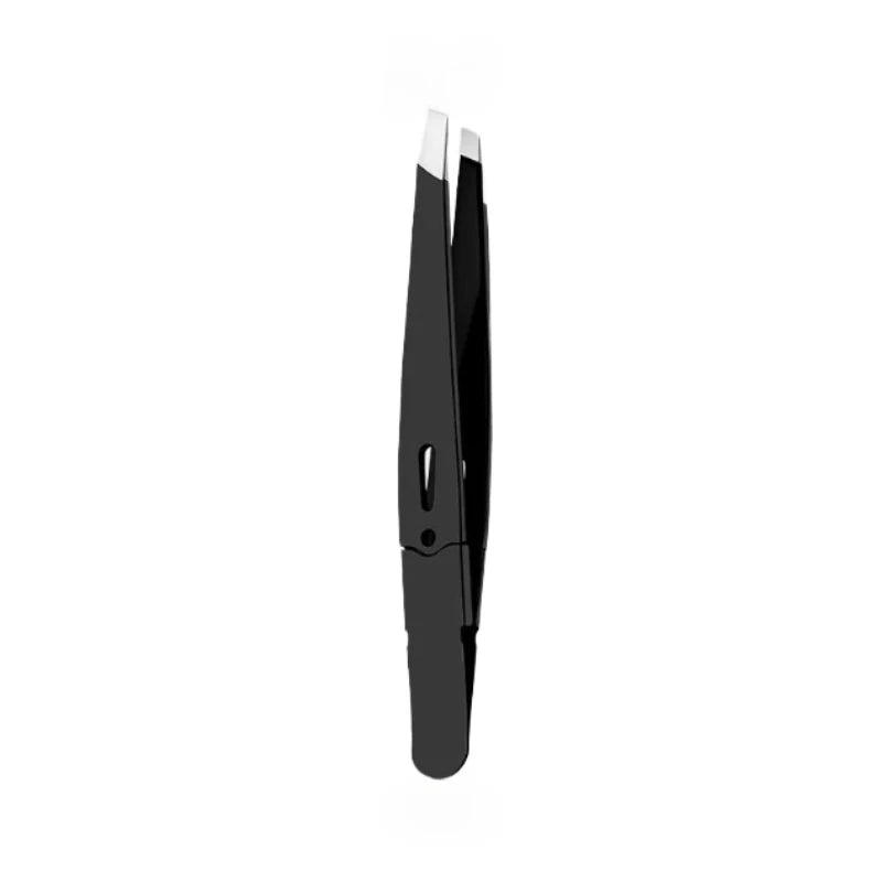 Pince à sourcils professionnelle en acier inoxydable – Précision biseautée, couleurs tendance
