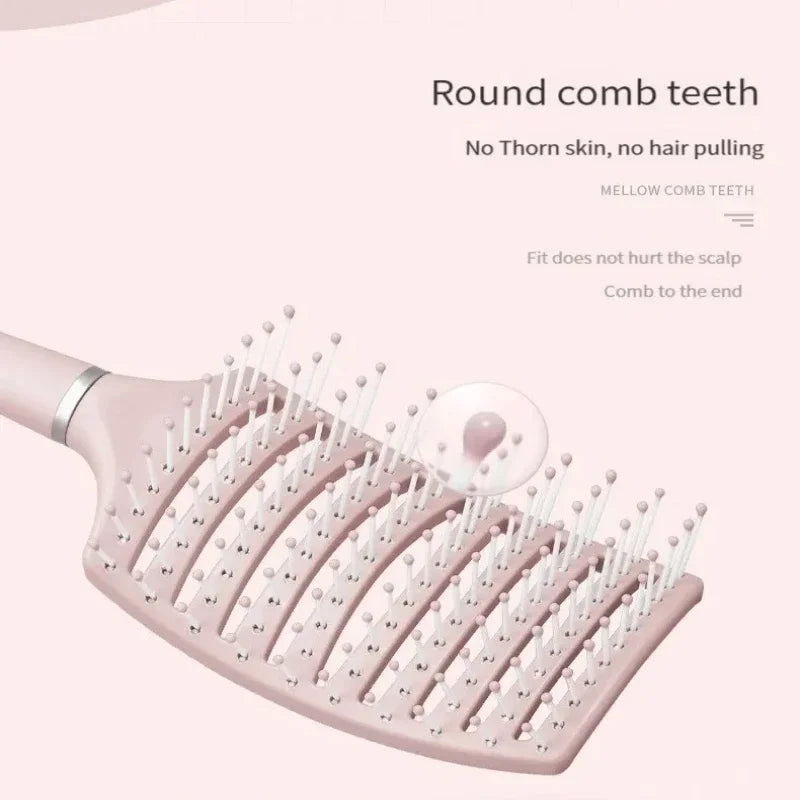 Brosse cheveux ajourée anti-casse – Brosse démêlante ventilée pour tous types de cheveux