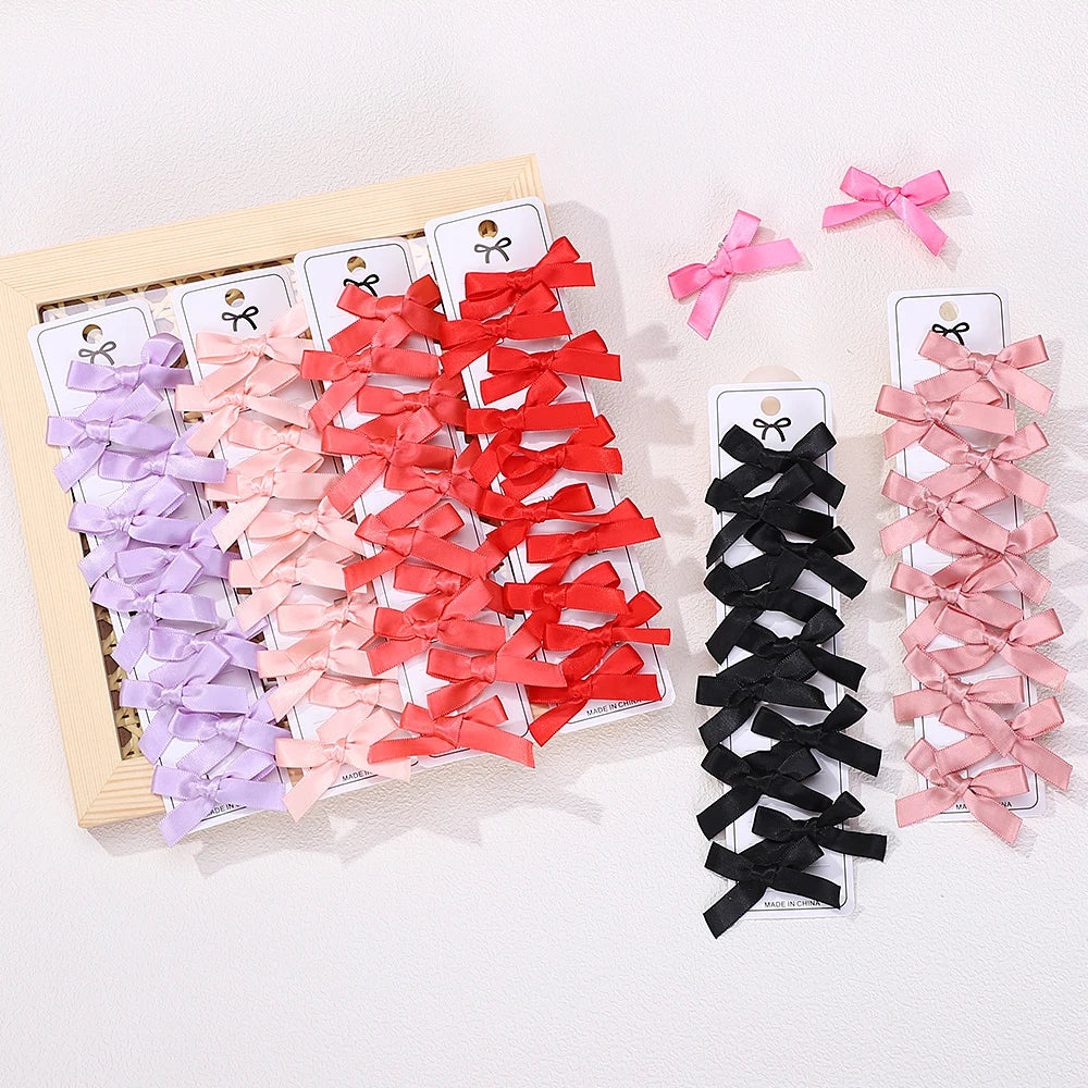 Lot de 10 mini pinces nœuds– Barrettes cheveux fille style ballet