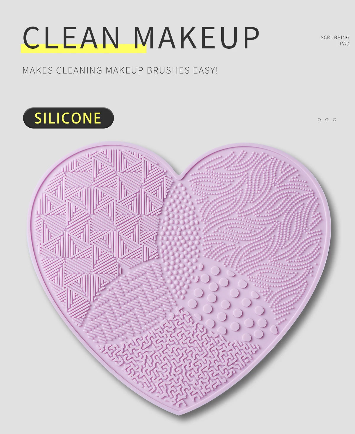 Tapis nettoyeur pinceaux maquillage en silicone – Pad de nettoyage avec ventouse – Nettoyage manuel précis
