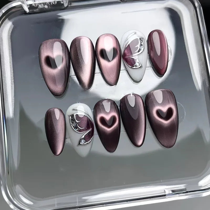 Faux ongles press-on 3D design – Capsules ongulaires effet relief, plusieurs styles