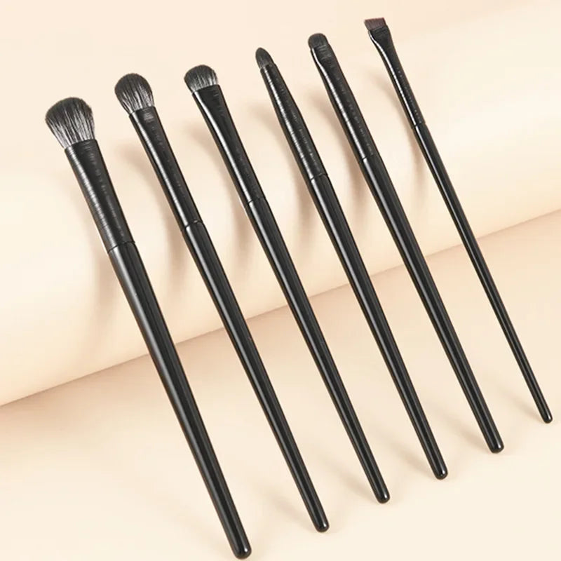 Set de pinceaux yeux professionnel – 6 pinceaux précision pour ombres, eyeliner & sourcils