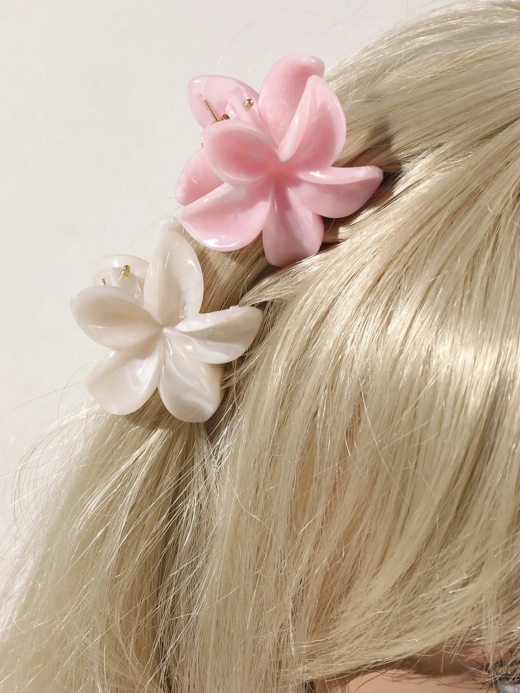 Lot de 4 pinces crabes fleurs multicolores – Accessoires cheveux antidérapants femme & fille