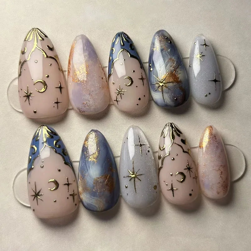 Faux ongles press-on 3D design – Capsules ongulaires effet relief, plusieurs styles