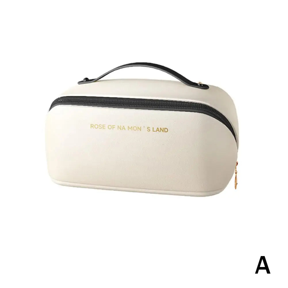 Trousse de maquillage rigide élégante – Organisateur beauté premium avec compartiments & poignée