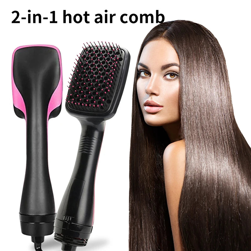 Brosse soufflante 3-en-1 ionique – Sèche-cheveux brosse lissante et coiffante en un seul geste