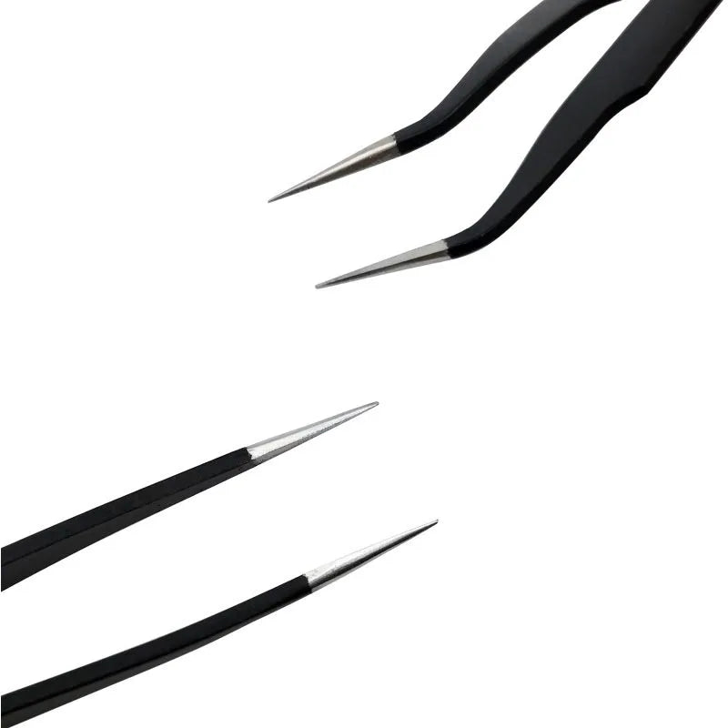 Pince à faux cils professionnelle incurvée – Pince anti-statique en acier inoxydable