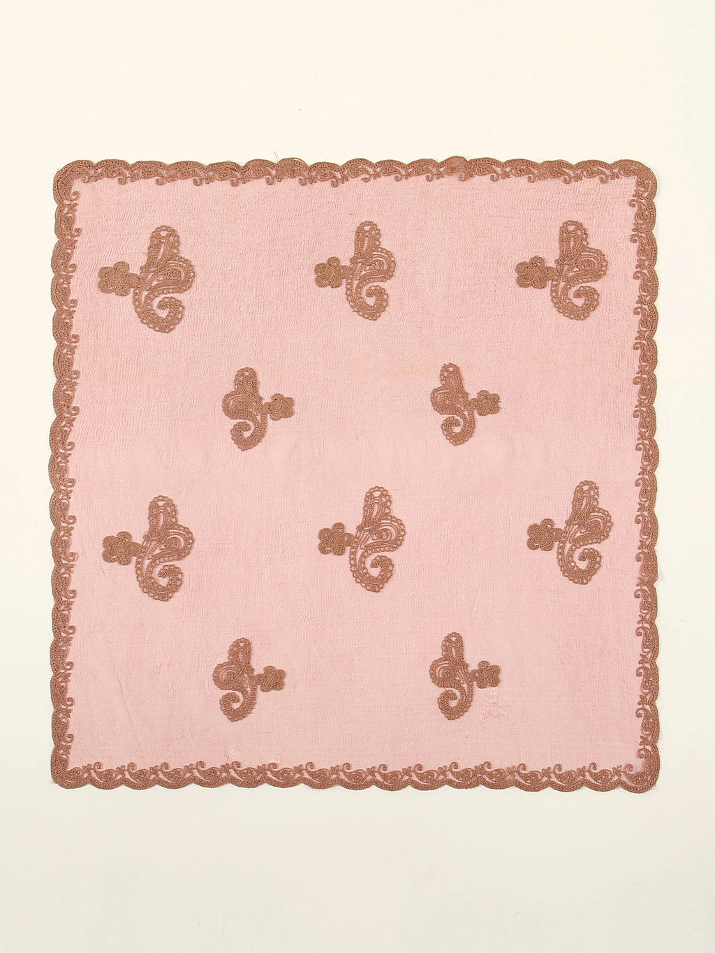 Foulard bandana carré en dentelle paisley – Écharpe légère et élégante femme