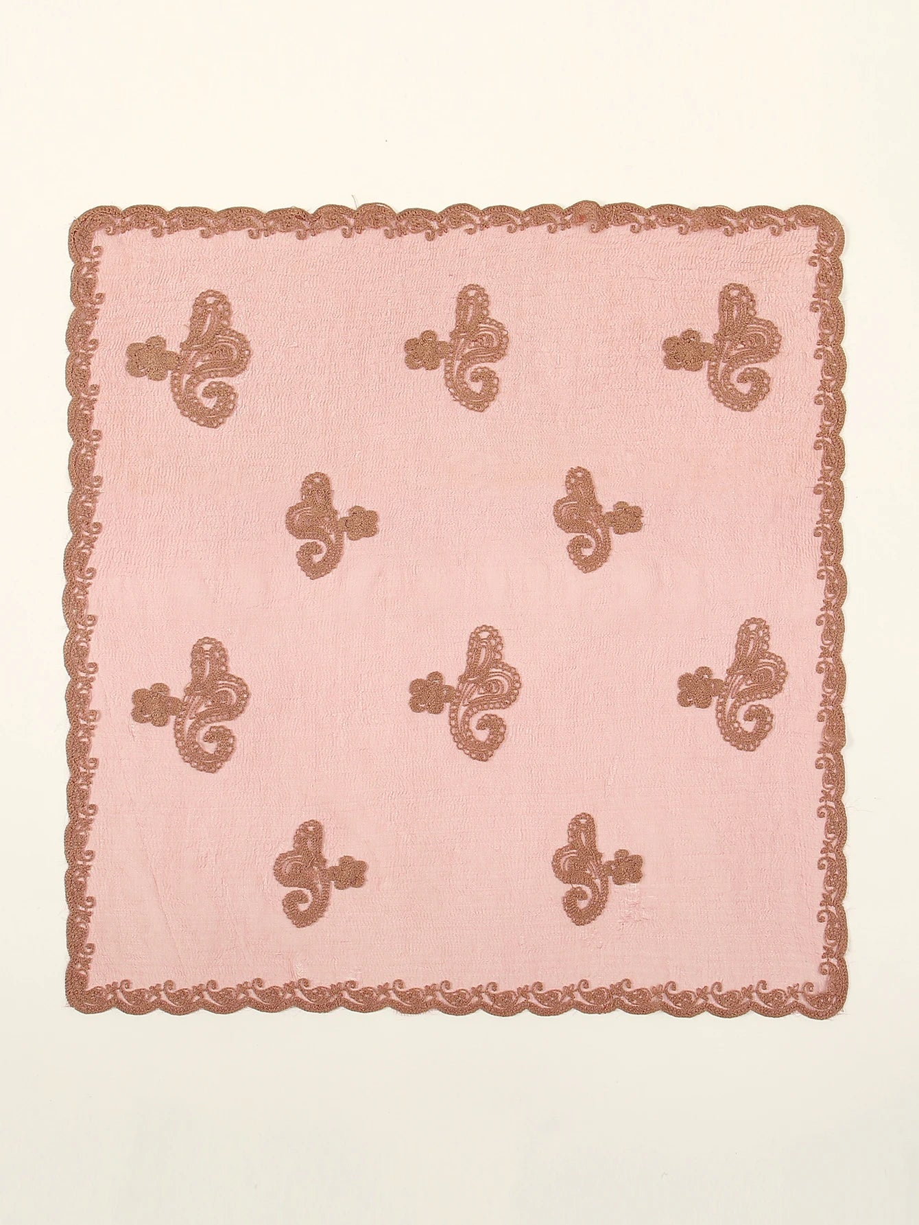 Foulard bandana carré en dentelle paisley – Écharpe légère et élégante femme