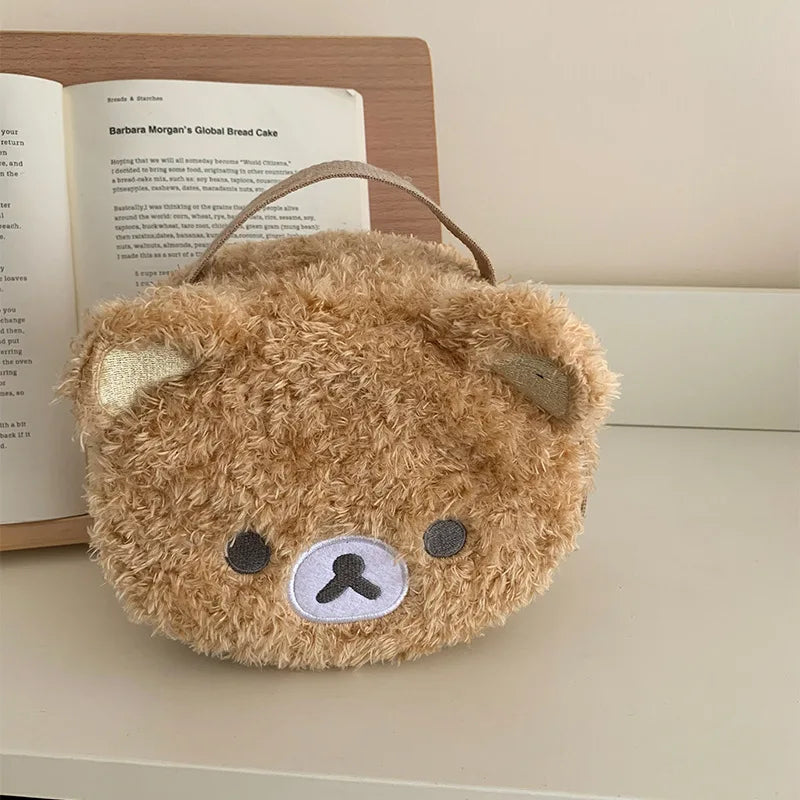 Trousse maquillage peluche ourson – Pochette cosmétique kawaii douce & compacte