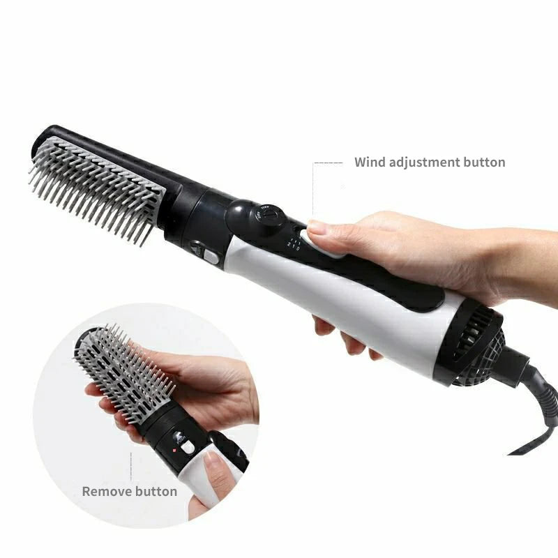 Brosse soufflante 3-en-1 ionique – Sèche-cheveux brosse volumisante lissante et bouclante